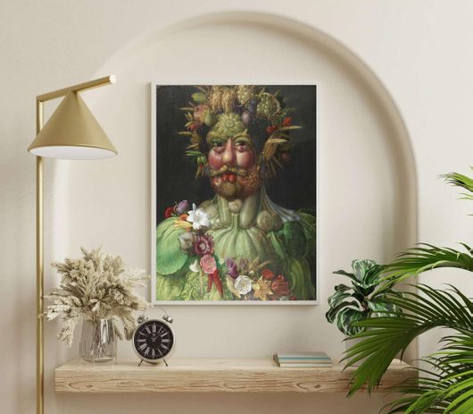 Πίνακας Ένας Πίνακας Ενός Άνδρα με Λουλούδια Στα Μαλλιά 80x120cm