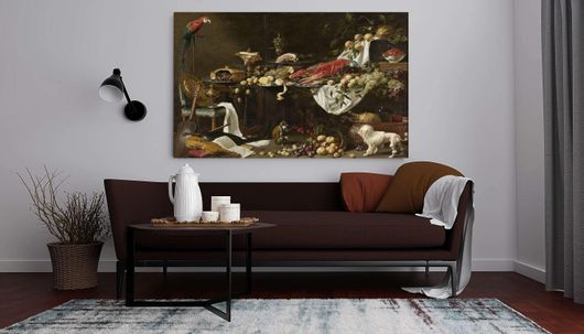 Πίνακας Ένας Πίνακας με Φρούτα και Λαχανικά σε Τραπέζι 120x80cm