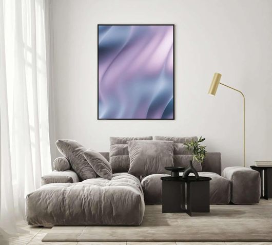 Πίνακας Μια Θολή Εικόνα Μπλε και Μωβ Φόντο 60x90cm