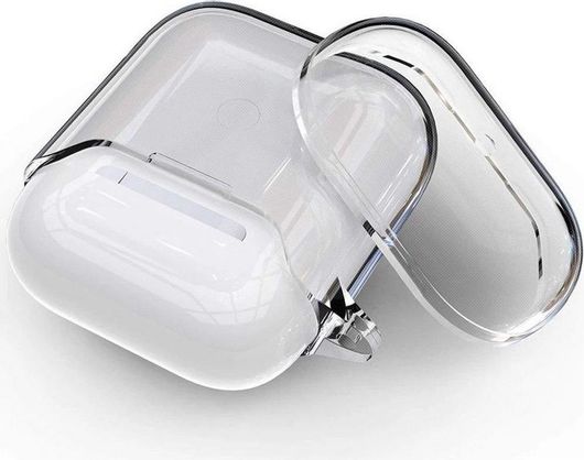 Θήκη Ακουστικών για Apple AirPods Pro με Γάντζο Σιλικόνη Διάφανο