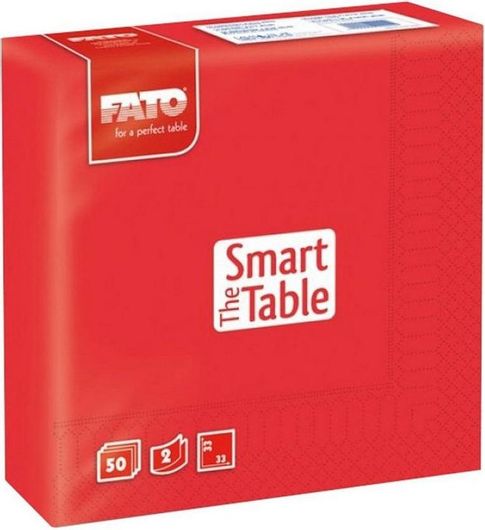 Χαρτοπετσέτα Fato The Smart Table 2Φ 33x33cm 50τμχ Κόκκινο
