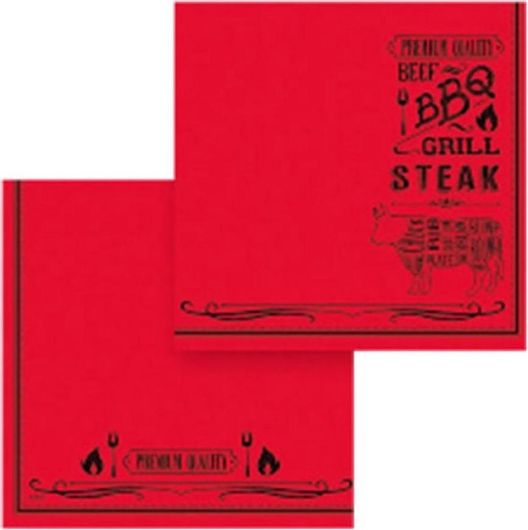 Χαρτοπετσέτα Fato Steak House 1Φ 38x38cm 40τμχ Κόκκινο