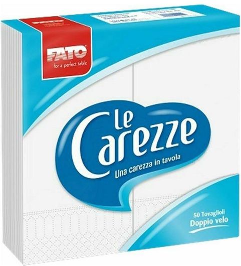 Χαρτοπετσέτα Fato Le Carezze 2Φ 38x38cm 50τμχ Λευκό