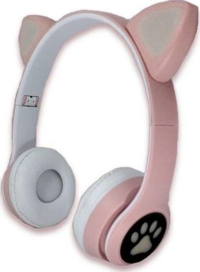 Headphones VZV-23Μ Ασύρματα Bluetooth On Ear Παιδικά με 6 ώρες Λειτουργίας Ροζ