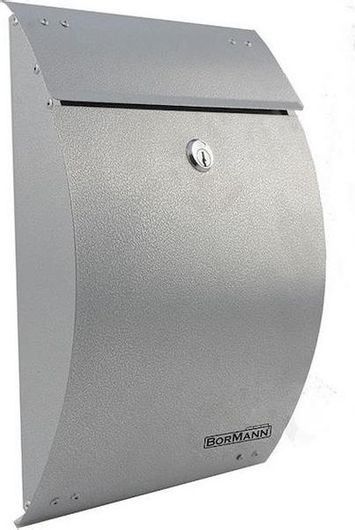Γραμματοκιβώτιο Bormann Εξωτερικού Χώρου Μεταλλικό Ασημί 39.5x33x48cm