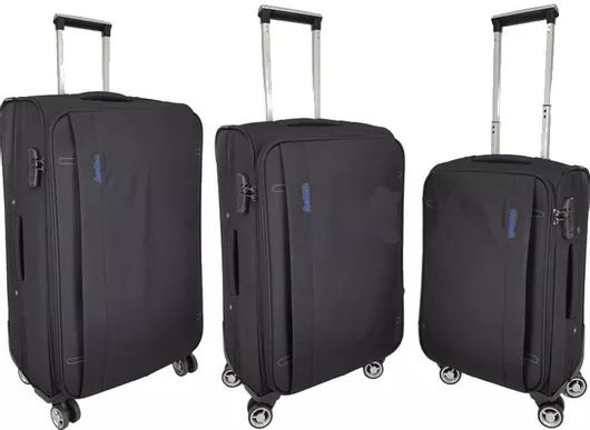 Βαλίτσα Ταξιδίου Forecast Καμπίνας Υφασμάτινη Ύψους 55cm με 4 Ρόδες Μαύρο