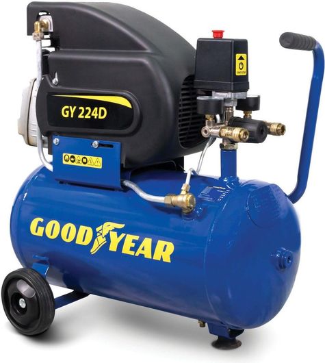 Κομπρεσέρ Αέρος Goodyear GY224D 608001 με Ισχύ 2hp & Αεροφυλάκιο 24lt