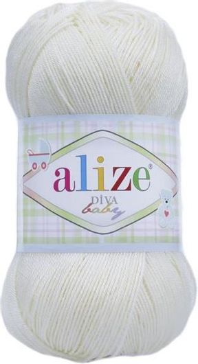 Νήμα Πλεξίματος Alize Diva Baby Al-1 100gr Λευκό