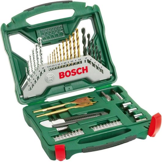 Σετ 50 Τρυπάνια  Bosch X-Line Τιτανίου για Μέταλλο & Ξύλο