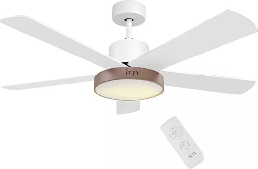 Ανεμιστήρας Izzy IZ-9032 224153 Οροφής 132cm με Φως & Τηλεχειριστήριο Λευκό