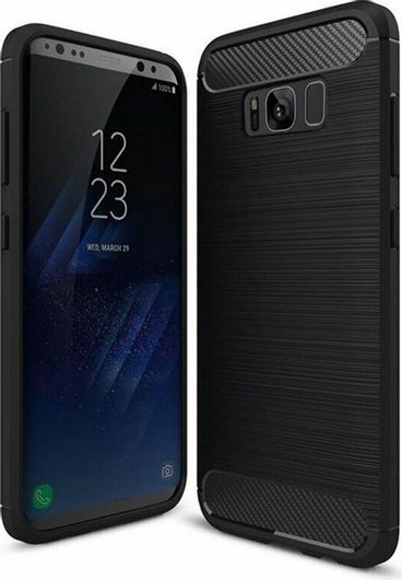 Θήκη Κινητού Techsuit Back Cover για Samsung Galaxy S8 Plus Σιλικόνη Carbon Black