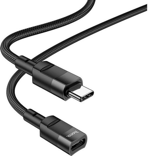 Hoco U107 USB 2.0 Cable USB-C male - USB-C female Μαύρο 1.2m