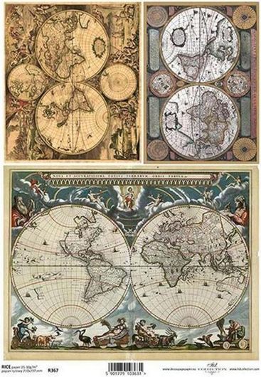 Ριζόχαρτο Decoupage ITD Collection R367 Map 21x29cm 3τμχ