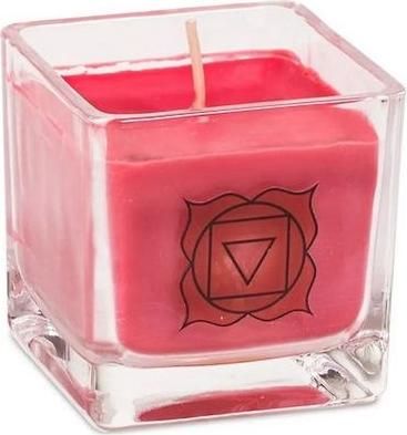 Αρωματικό Κερί σε Βάζο με αιθέρια έλαια Μοσχοκάρυδο & Τζίντζερ 1ου Τσάκρα 250gr