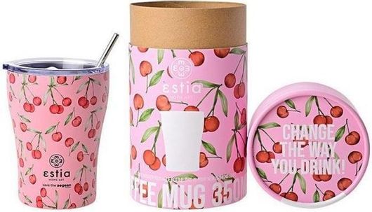 Ποτήρι Θερμός Estia Save the Aegean 350ml Cherry Rose