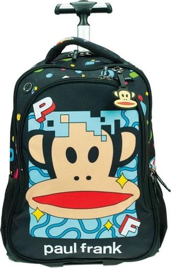 Σχολική Τσάντα Δημοτικού Back Me Up Τρόλεϊ Paul Frank Digita Πολύχρωμο