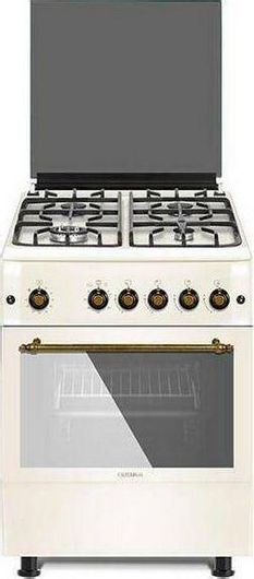 Κουζίνα Calfer Gas F6TX40GF-BG Υγραερίου 64lt με Εστίες Υγραερίου 60cm Μπεζ