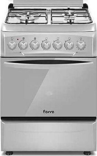 Κουζίνα Calfer Gas F6D31E3-X 64lt με Εστίες Υγραερίου & Ρεύματος 60cm Inox