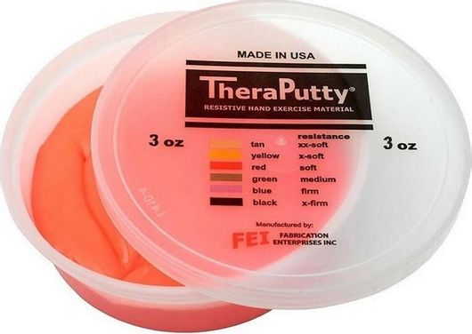 Πηλός Εξάσκησης Δακτύλων / Χεριών Mobiak Theraputty Μαλακή Αντίσταση Κόκκινο