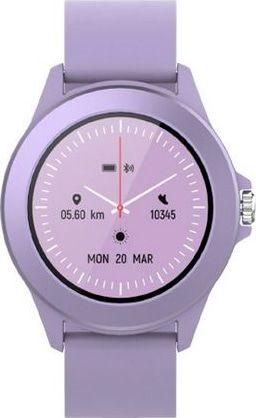 Smartwatch Forever Colorum CW-300 43mm Metal Case & Silicone Strap Purple