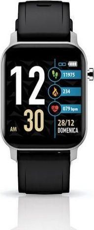 Smartwatch Techmade Techwatch X 1.4" Silicone Strap Silver / Black