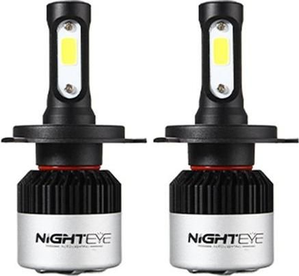 Λάμπα Αυτοκινήτου Nighteye H4 LED 6500K Ψυχρό Λευκό 9-32V 72W 2τμχ