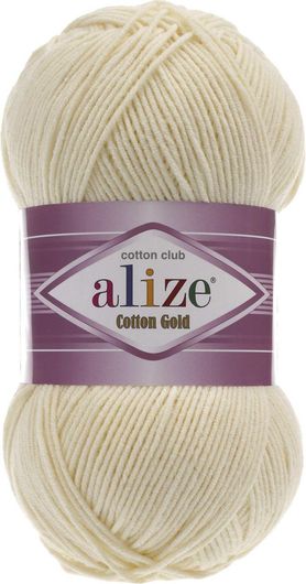 Νήμα Πλεξίματος Alize Cotton Gold Al-1 100gr Μπεζ