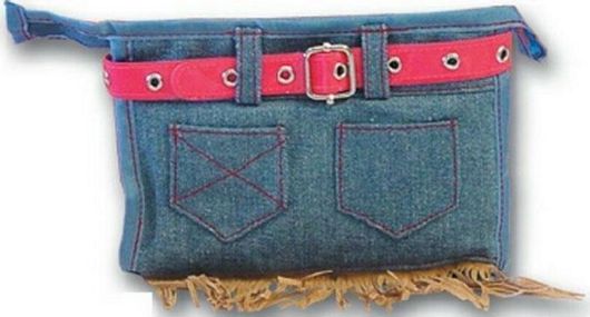 Next Folk Denim Κασετίνα με 1 Θήκη Μπλε