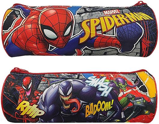 Κασετίνα Justnote Spider Man 1010E-1406 Βαρελάκι με 1 Θήκη Πορτοκαλί