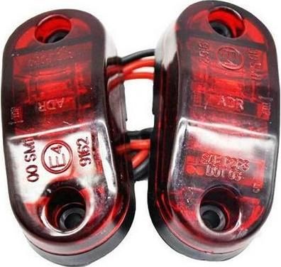 Φωτά Led Αδιάβροχα Οβάλ για Οχήματα & Δίκυκλα Κόκκινο