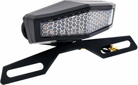 Φανάρι Μοτοσυκλέτας Βάση Φλας Πίσω LED Λευκό 