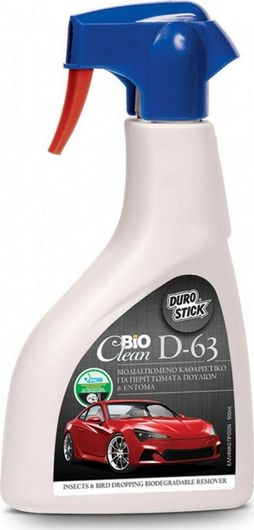 Καθαριστικό DuroStick Bioclean D-63 για Περιττώματα Πουλιών & Έντομα Βιοδιασπώμενο 500ml 