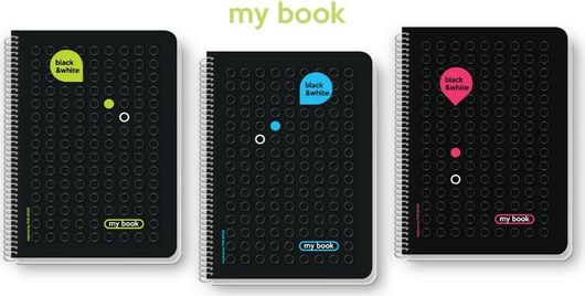 Τετράδιο Σπιράλ My Book Α4 5 Θεμάτων Μαύρο