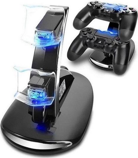 Βάση Φόρτισης Dual Charge & Stand για 2 χειριστήρια PS4 με φωτισμό LED Μαύρο