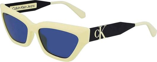 Γυναικεία Γυαλιά Ηλίου Calvin Klein CKJ22640S 745 με Κίτρινο Κοκκάλινο Σκελετό & Μπλε Φακό
