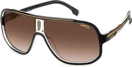 Ανδρικά Γυαλιά Ηλίου Carrera 1058 / S 2M2 / HA με Μαύρο Κοκκάλινο Σκελετό & Καφέ Ντεγκραντέ Φακό