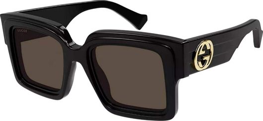 Γυναικεία Γυαλιά Ηλίου Gucci GG1307S 001 με Μαύρο Κοκκάλινο Σκελετό & Καφέ Φακό