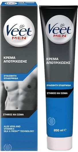 Κρέμα Αποτρίχωσης Veet Men Σώματος Ανδρική για Ευαίσθητες Επιδερμίδες 200ml