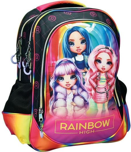 Σχολική Τσάντα Πλάτης Δημοτικού Gim Rainbow High Πολύχρωμο