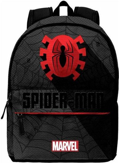 Σχολική Τσάντα Πλάτης Δημοτικού Karactermania Marvel Spiderman με Θύρα USB Μαύρο
