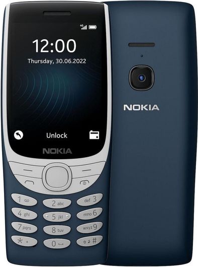 Κινητό Απλής Χρήσης Nokia 8210 Dual SIM 480MB / 128MB με Κουμπιά Μπλε