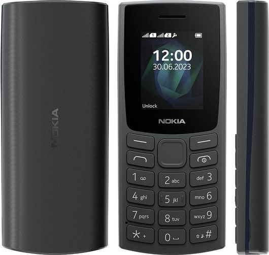 Κινητό Απλής Χρήσης Nokia 105 2023 Dual SIM με Κουμπιά Ελληνικό Μενού Charcoal