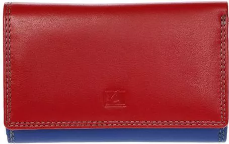 Γυναικείο Πορτοφόλι Lavor 1-3681 Δερμάτινο Μεγάλο Κόκκινο / Μπλε