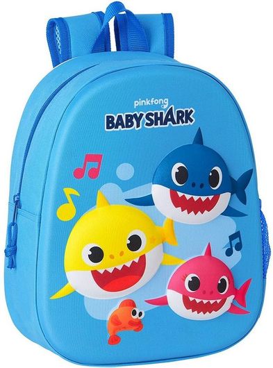 Σχολική Τσάντα Πλάτης Νηπίου Safta Baby Shark Γαλάζιο