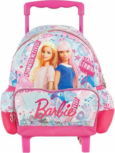Σχολική Τσάντα Τρόλεΐ Νηπίου Gim Barbie Girl Power Ροζ
