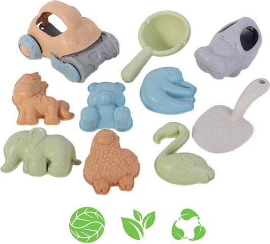 Σετ Παιχνίδια Παραλίας Woopie Κουβαδάκια Παραλίας Βιοδιασπώμενα 10 τμχ