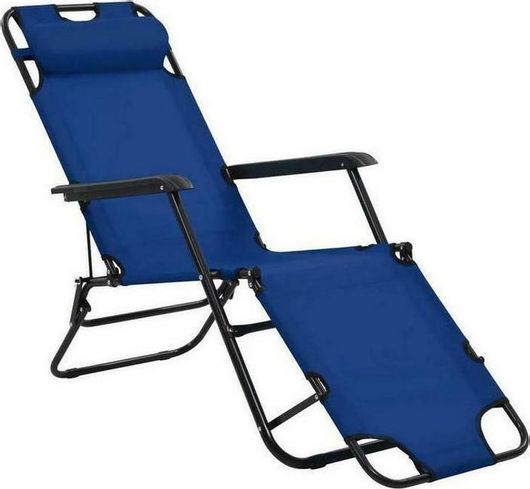 Ξαπλώστρα / Πολυθρόνα Παραλίας Ankor με Ανάκλιση 2 Θέσεων Μπλε