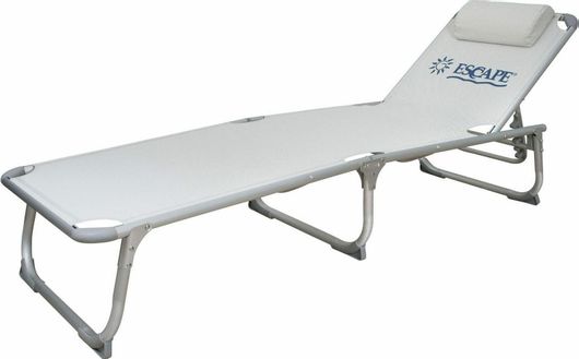 Ξαπλώστρα Παραλίας Escape Πτυσσόμενη Αλουμινίου με Μαξιλαράκι 188x59.6x30cm Λευκό