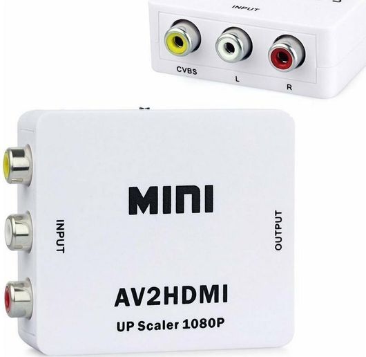 Μετατροπέας AV2HDMI RCA female σε HDMI female Λευκό