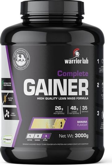 Warrior Lab Complete Gainer Lean Mass Formula Χωρίς Γλουτένη με Γεύση Μπανάνα 3kg